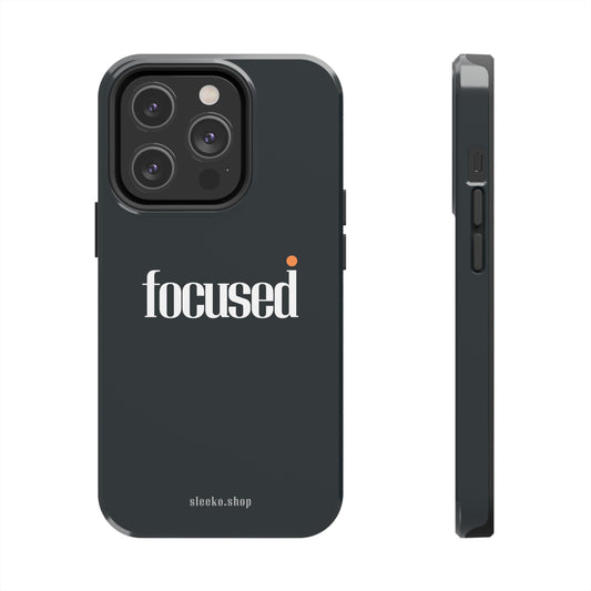 Focused, Dark Navy, Simple, Tough Phone Cases for iPhone