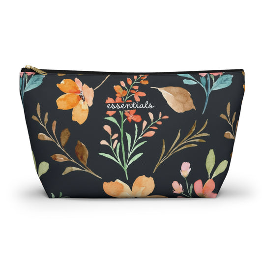 Accessory Pouch /w T-bottom - Flowers