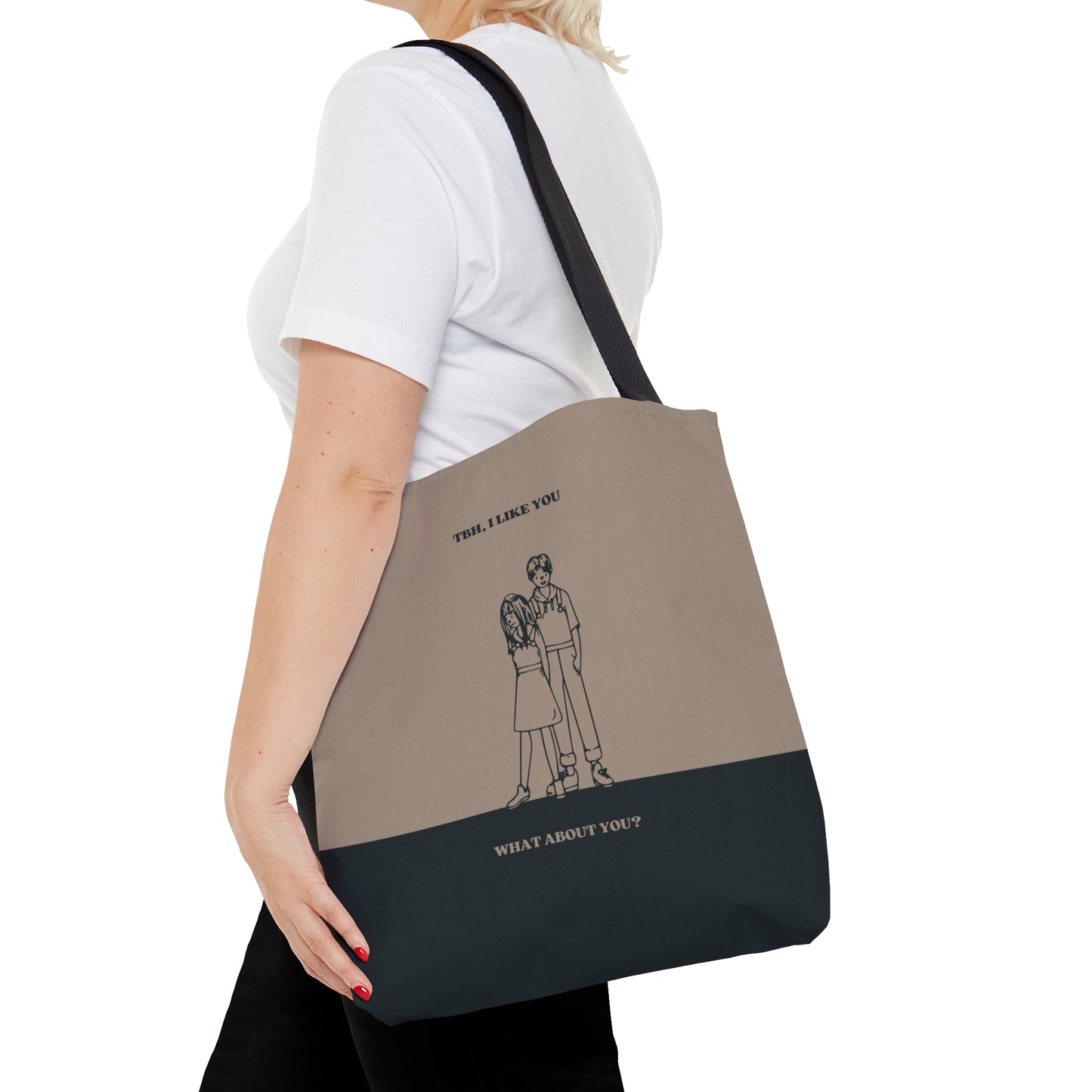 Tote Bag (AOP) - TBH I LIKE YOU