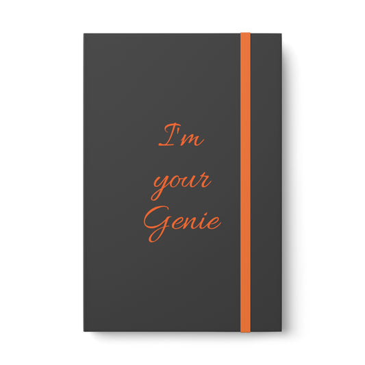 Orange Contrast Notebook - I'm Your Genie