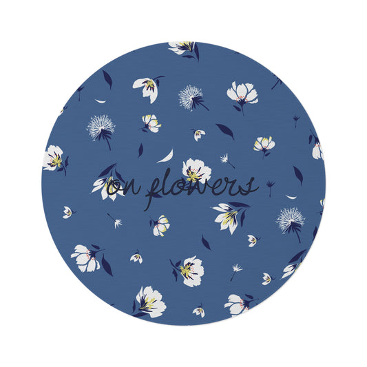 Round Rug - On Flowers