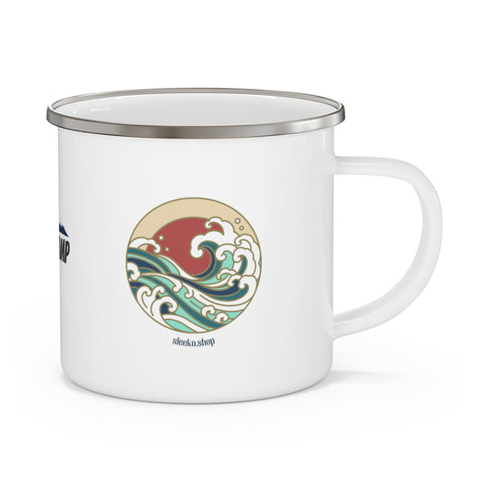 Enamel Camping Mug - Sip & Camp