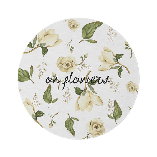 Round Rug - On Flowers