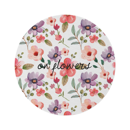 Round Rug - On Flowers