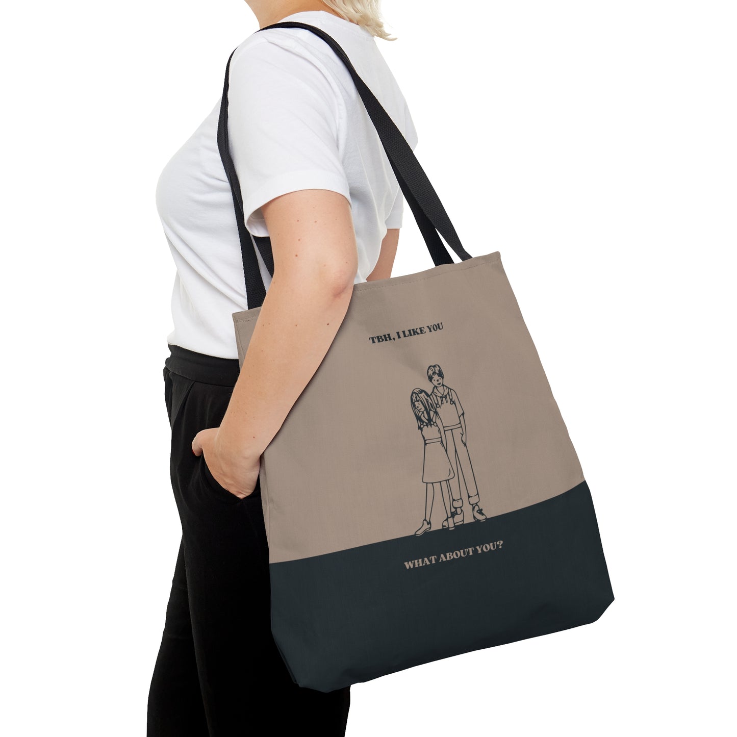 Tote Bag (AOP) - TBH I LIKE YOU