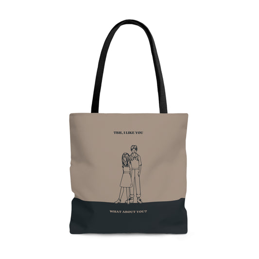 Tote Bag (AOP) - TBH I LIKE YOU