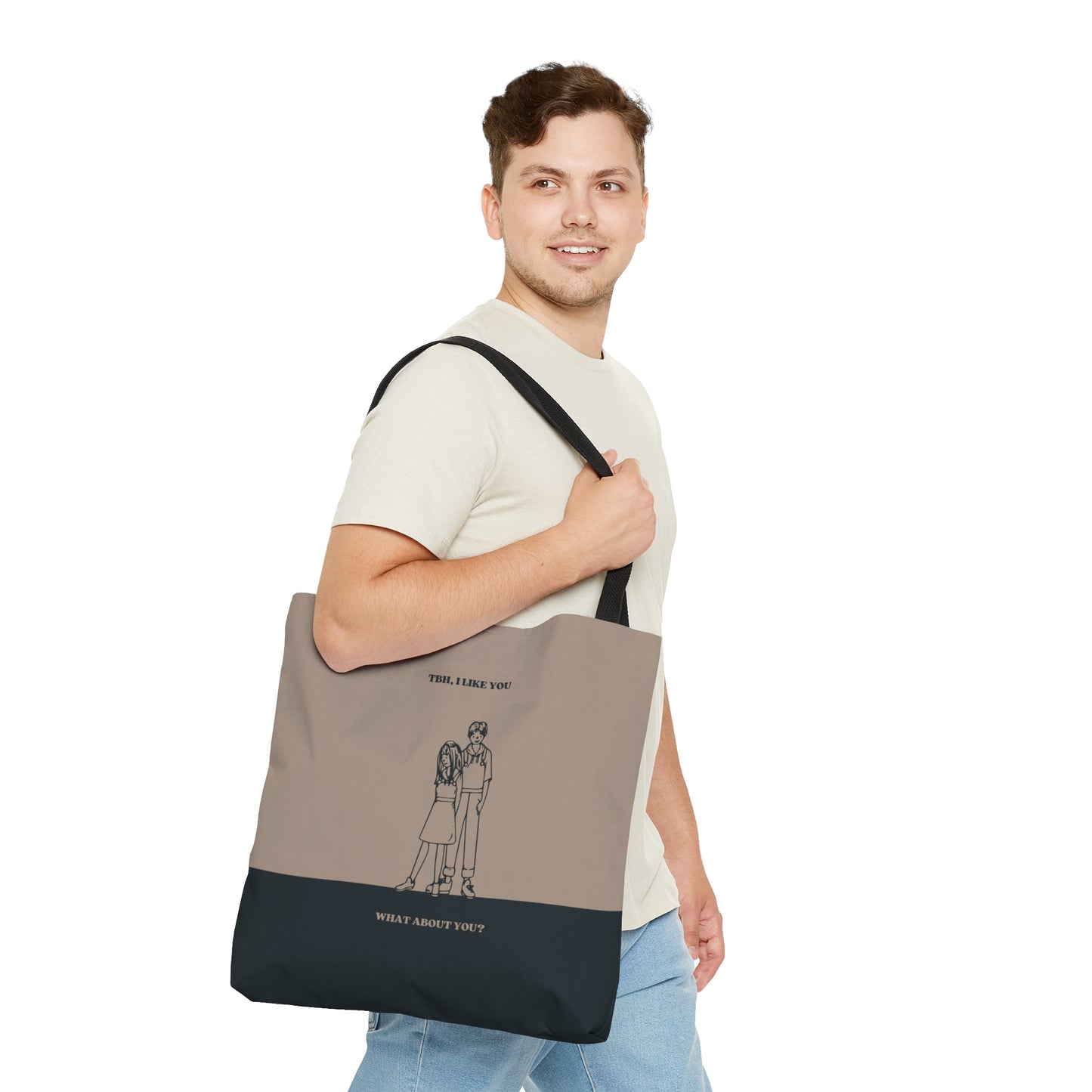 Tote Bag (AOP) - TBH I LIKE YOU