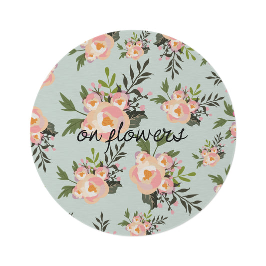 Round Rug - On Flowers