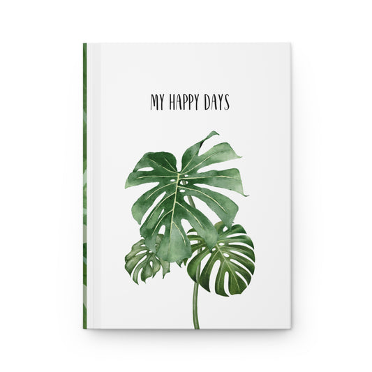 Hardcover Journal Matte - MY HAPPY DAYS (monstera)